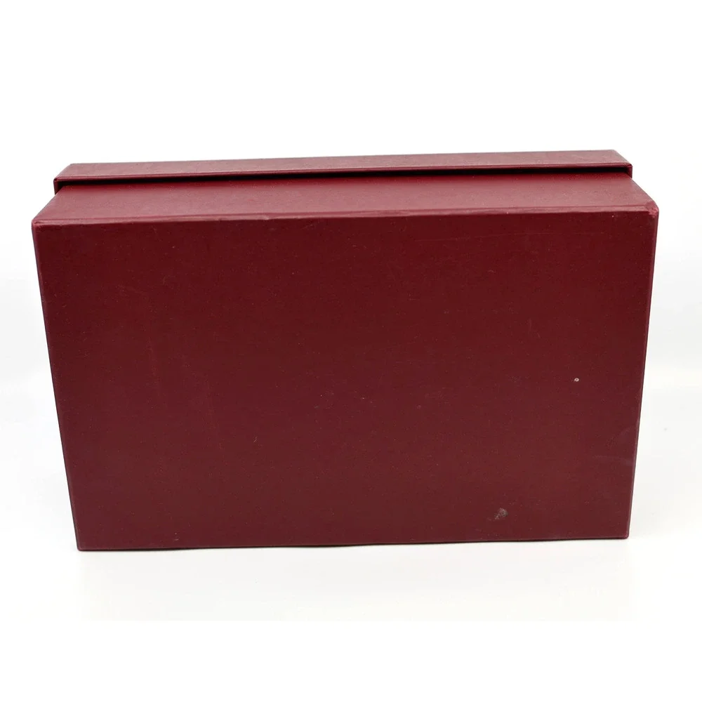 A0 Auth GUCCI Empty Shoe Box With Tissue and Card Burgundy 12.5